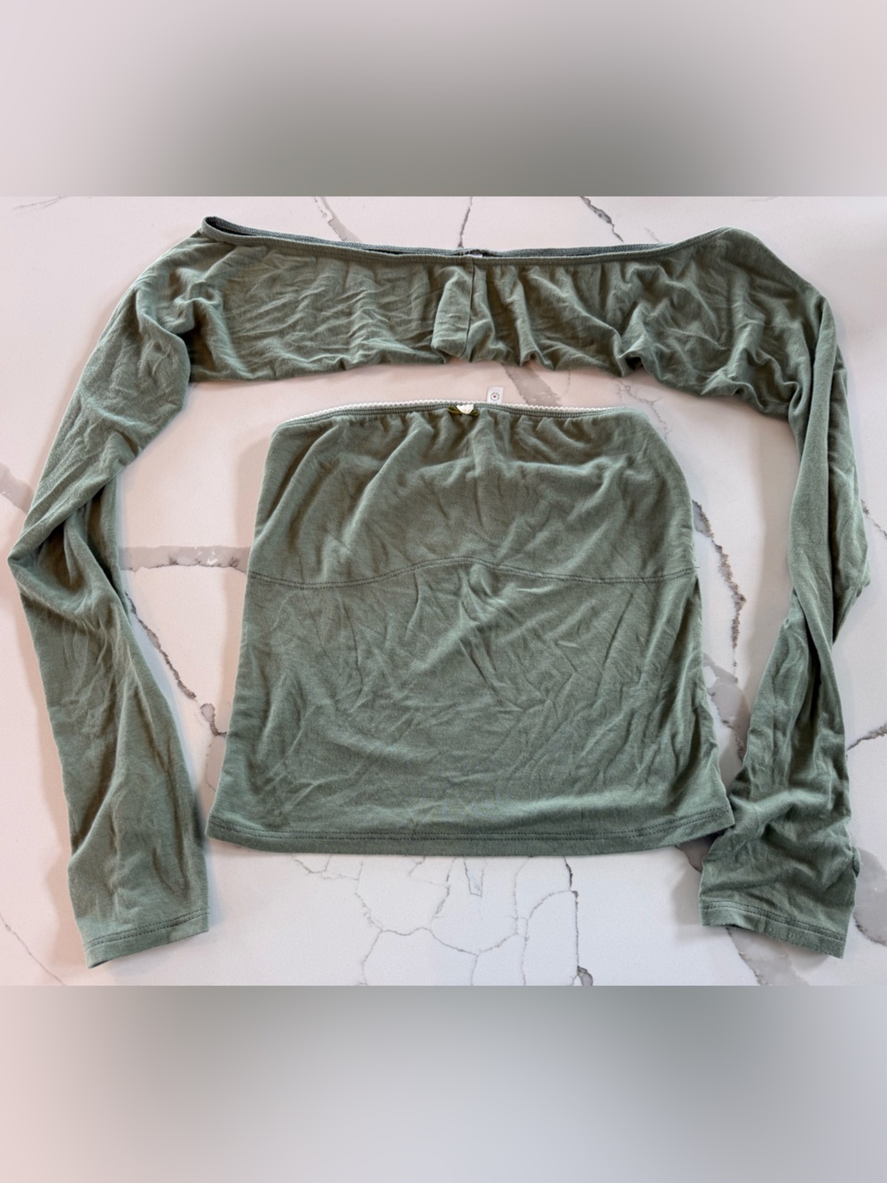 Rat Boi Ballet Bolero Shrug & Lined Contour Tube Top Small Green